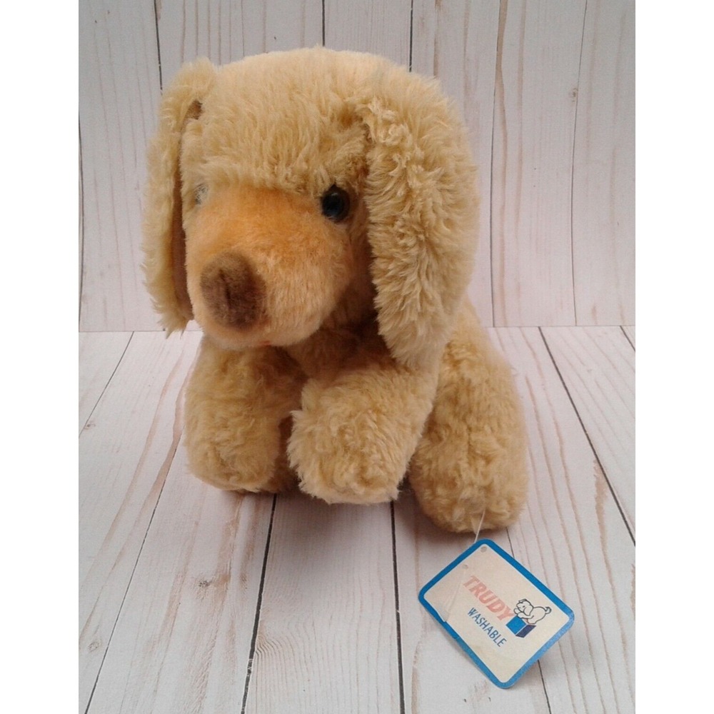 Vintage Trudy Plush Stuffed Dog 1980 New w/Tag